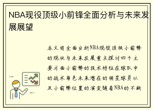 NBA现役顶级小前锋全面分析与未来发展展望